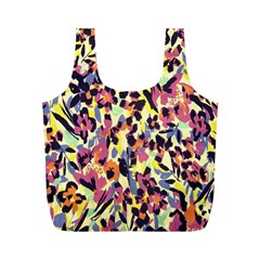 French Crepe Colour Pink Full Print Recycle Bags (m)  by Mariart