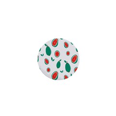 Fruit Green Red Guavas Leaf 1  Mini Buttons by Mariart