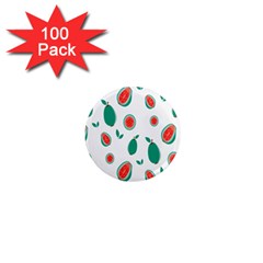 Fruit Green Red Guavas Leaf 1  Mini Magnets (100 Pack)  by Mariart