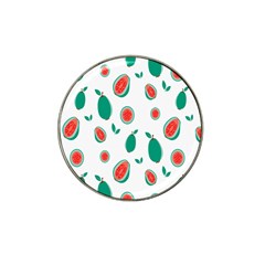 Fruit Green Red Guavas Leaf Hat Clip Ball Marker by Mariart