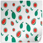 Fruit Green Red Guavas Leaf Canvas 12  x 12   11.4 x11.56  Canvas - 1