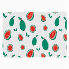 Fruit Green Red Guavas Leaf Large Glasses Cloth (2-side)