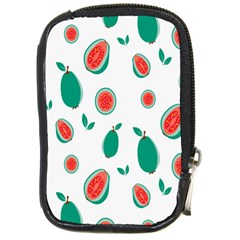 Fruit Green Red Guavas Leaf Compact Camera Cases by Mariart