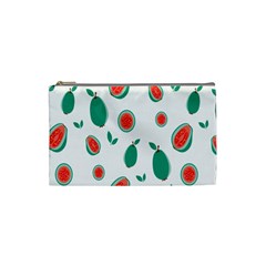 Fruit Green Red Guavas Leaf Cosmetic Bag (small)  by Mariart