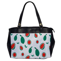 Fruit Green Red Guavas Leaf Office Handbags by Mariart