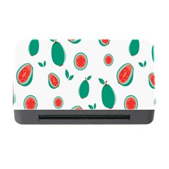 Fruit Green Red Guavas Leaf Memory Card Reader With Cf by Mariart