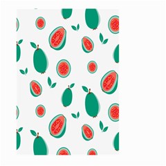 Fruit Green Red Guavas Leaf Large Garden Flag (two Sides) by Mariart