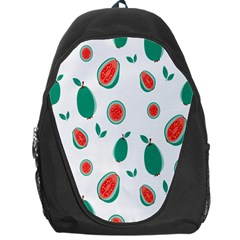 Fruit Green Red Guavas Leaf Backpack Bag by Mariart