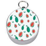 Fruit Green Red Guavas Leaf Silver Compasses Front