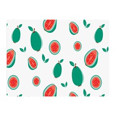 Fruit Green Red Guavas Leaf Double Sided Flano Blanket (mini)  by Mariart