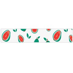 Fruit Green Red Guavas Leaf Flano Scarf (large) by Mariart