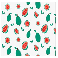 Fruit Green Red Guavas Leaf Large Satin Scarf (square) by Mariart