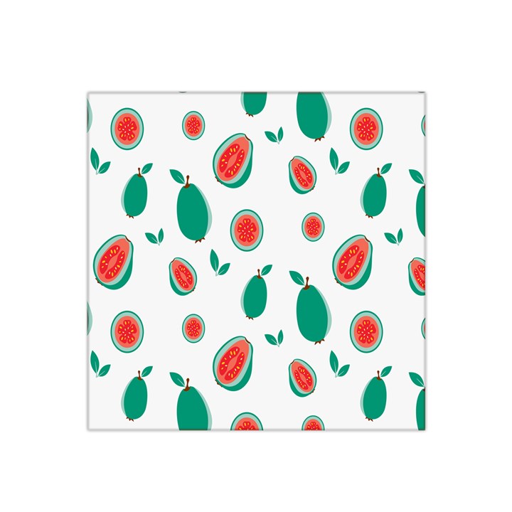 Fruit Green Red Guavas Leaf Satin Bandana Scarf