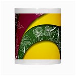 Flower Floral Leaf Star Sunflower Green Red Yellow Brown Sexxy White Mugs Center