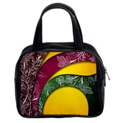 Flower Floral Leaf Star Sunflower Green Red Yellow Brown Sexxy Classic Handbags (2 Sides) by Mariart