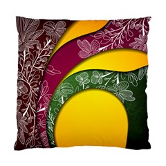 Flower Floral Leaf Star Sunflower Green Red Yellow Brown Sexxy Standard Cushion Case (two Sides) by Mariart