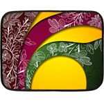 Flower Floral Leaf Star Sunflower Green Red Yellow Brown Sexxy Fleece Blanket (Mini) 35 x27  Blanket