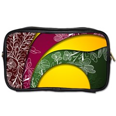 Flower Floral Leaf Star Sunflower Green Red Yellow Brown Sexxy Toiletries Bags by Mariart