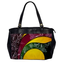 Flower Floral Leaf Star Sunflower Green Red Yellow Brown Sexxy Office Handbags by Mariart