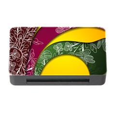 Flower Floral Leaf Star Sunflower Green Red Yellow Brown Sexxy Memory Card Reader With Cf by Mariart