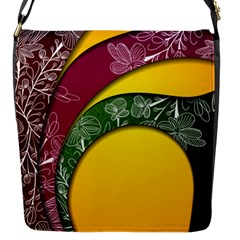 Flower Floral Leaf Star Sunflower Green Red Yellow Brown Sexxy Flap Messenger Bag (s) by Mariart