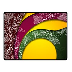 Flower Floral Leaf Star Sunflower Green Red Yellow Brown Sexxy Double Sided Fleece Blanket (small)  by Mariart