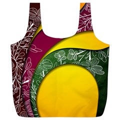 Flower Floral Leaf Star Sunflower Green Red Yellow Brown Sexxy Full Print Recycle Bags (l)  by Mariart