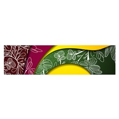 Flower Floral Leaf Star Sunflower Green Red Yellow Brown Sexxy Satin Scarf (oblong) by Mariart