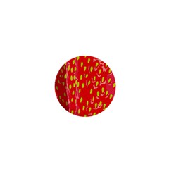 Fruit Seed Strawberries Red Yellow Frees 1  Mini Buttons