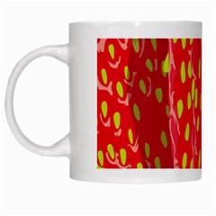 Fruit Seed Strawberries Red Yellow Frees White Mugs