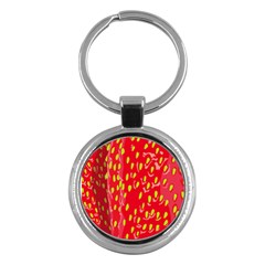 Fruit Seed Strawberries Red Yellow Frees Key Chains (Round) 