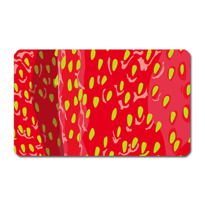 Fruit Seed Strawberries Red Yellow Frees Magnet (Rectangular)