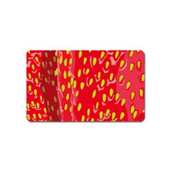 Fruit Seed Strawberries Red Yellow Frees Magnet (Name Card)