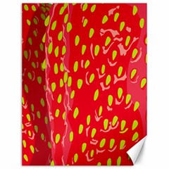 Fruit Seed Strawberries Red Yellow Frees Canvas 12  x 16  