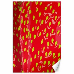 Fruit Seed Strawberries Red Yellow Frees Canvas 24  x 36 