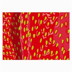 Fruit Seed Strawberries Red Yellow Frees Large Glasses Cloth