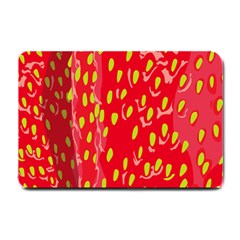 Fruit Seed Strawberries Red Yellow Frees Small Doormat 