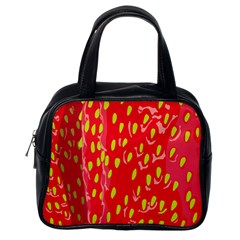 Fruit Seed Strawberries Red Yellow Frees Classic Handbags (One Side)