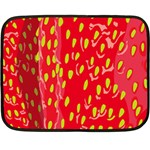 Fruit Seed Strawberries Red Yellow Frees Double Sided Fleece Blanket (Mini)  35 x27  Blanket Front