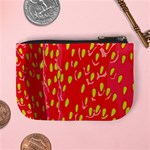 Fruit Seed Strawberries Red Yellow Frees Mini Coin Purses Back