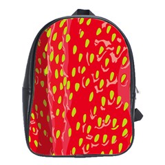 Fruit Seed Strawberries Red Yellow Frees School Bags(large)  by Mariart