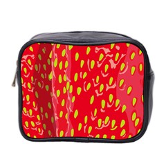 Fruit Seed Strawberries Red Yellow Frees Mini Toiletries Bag 2-Side