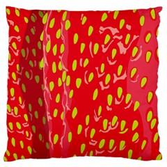 Fruit Seed Strawberries Red Yellow Frees Large Cushion Case (Two Sides)