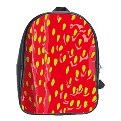 Fruit Seed Strawberries Red Yellow Frees School Bags (XL) 