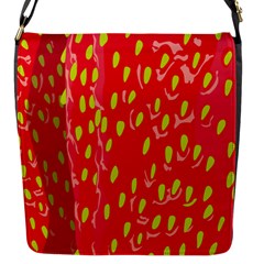 Fruit Seed Strawberries Red Yellow Frees Flap Messenger Bag (S)