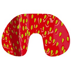 Fruit Seed Strawberries Red Yellow Frees Travel Neck Pillows