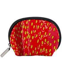 Fruit Seed Strawberries Red Yellow Frees Accessory Pouches (Small) 