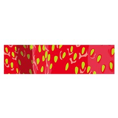 Fruit Seed Strawberries Red Yellow Frees Satin Scarf (Oblong)