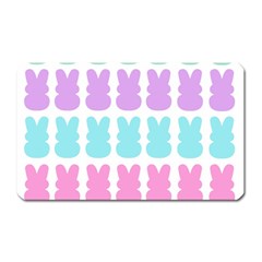 Happy Easter Rabbit Color Green Purple Blue Pink Magnet (rectangular) by Mariart