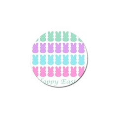 Happy Easter Rabbit Color Green Purple Blue Pink Golf Ball Marker (4 Pack)